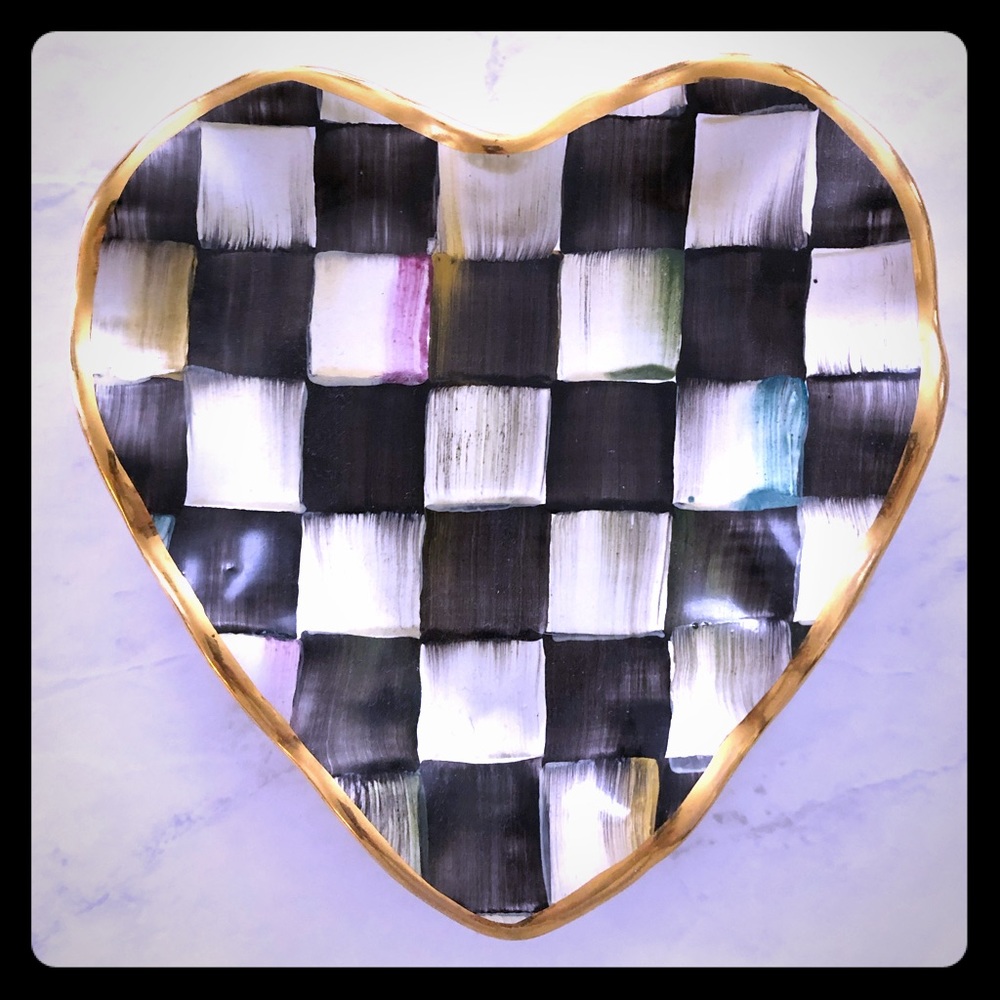 Courtly check excellent condition heart dish